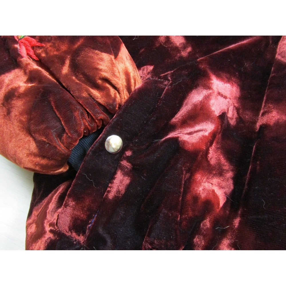 Vintage 70s Korea Sukajan Bomber Jacket Velvet Embroi… - Gem